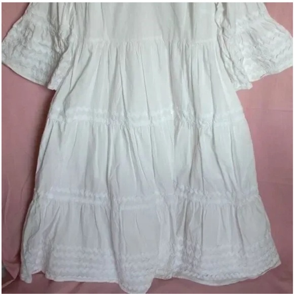 Lisa Marie Fernandez Target Maxi Tiered Flare Sleeves White Dress Size XS - Picture 4 of 5